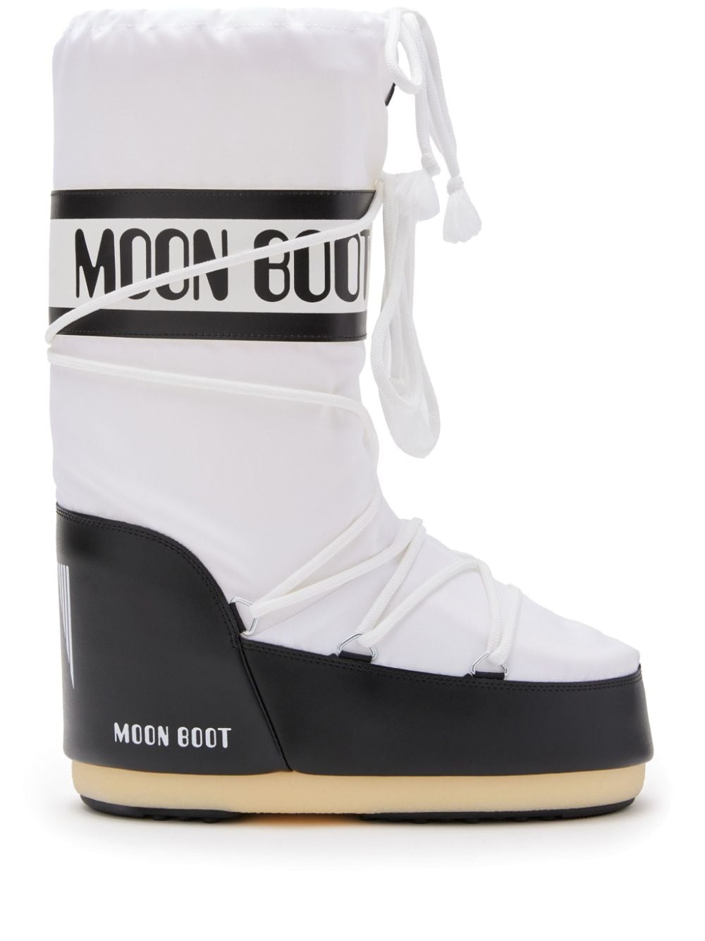 icon boots women white and black in nylon - MOON BOOT - d — 2